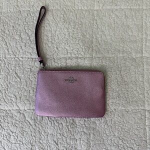 Coach Metallic Pink/Lavender Wristlet